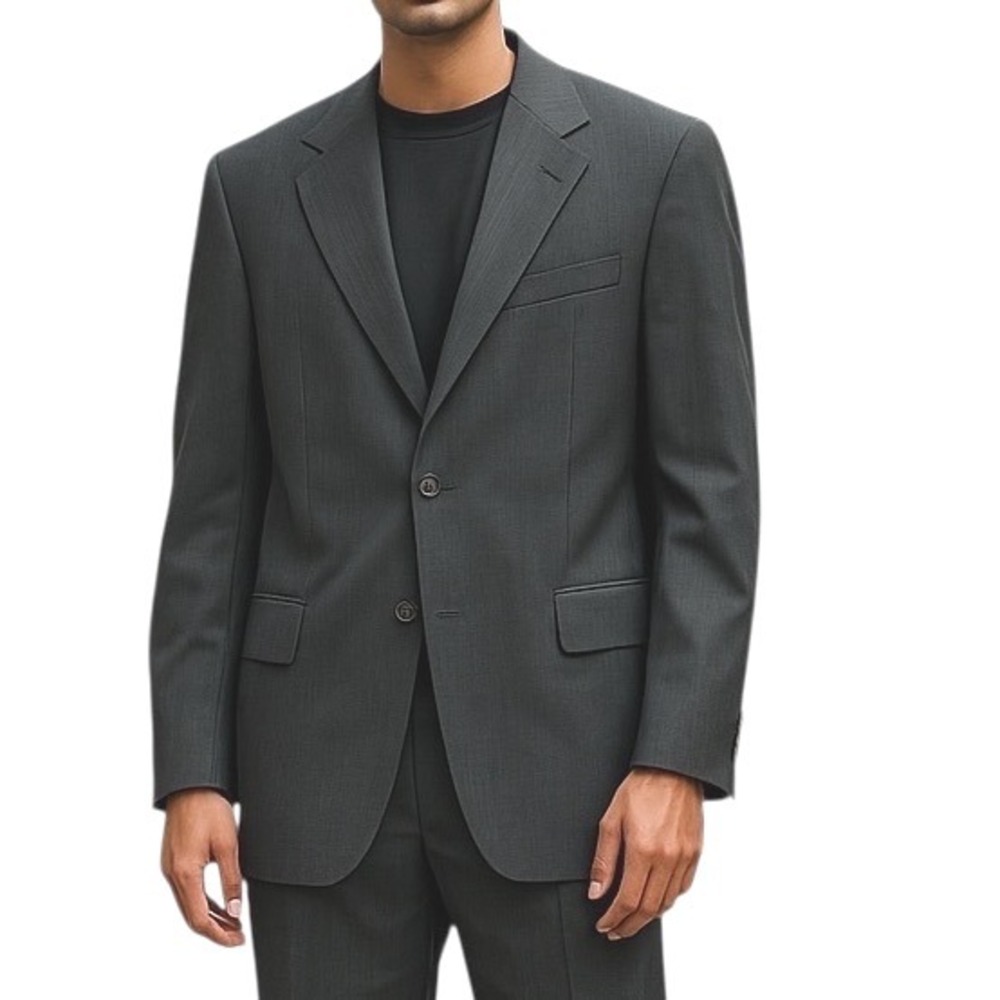 Brooks Brothers Men's Pinstripe Sport Coat Blazer Charcoal Gray 41L Business
